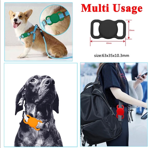Dog/Cat Collar Silicone Apple Air Tag Holder - Picture 5 of 5